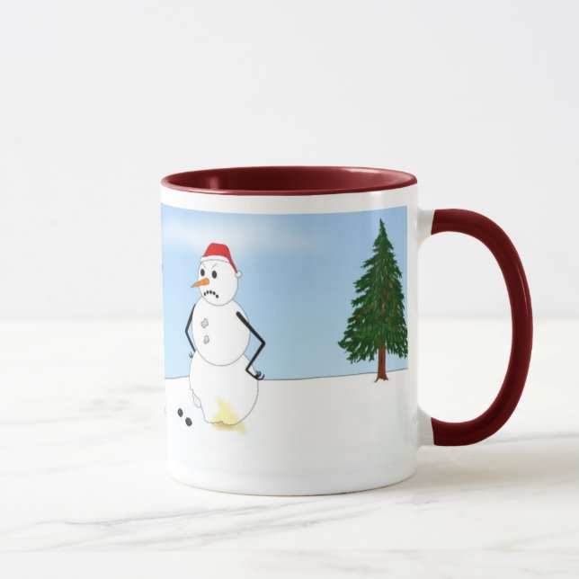 Zwergpinscher-Winter-Szene Tasse (Rechts)