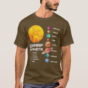 Zwergplaneten Sonnensystem Zwergplanen Weltraum T-Shirt