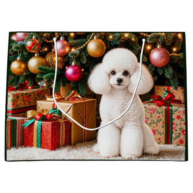 Zwergpudel Große Geschenktüte (Vorderseite)