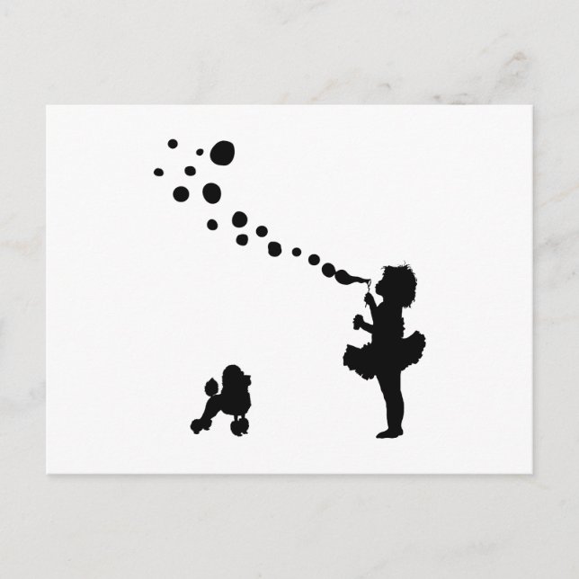 Zwergpudel Postkarte (Vorderseite)