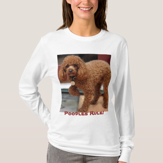 Zwergpudel-Tatze oben T-Shirt (Vorderseite)