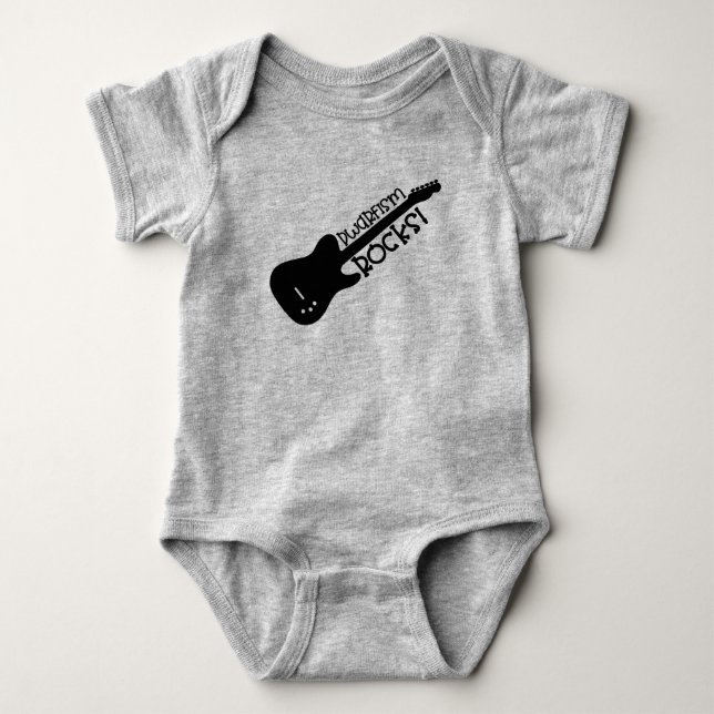 Zwergrock Säugling Bodysuit Baby Strampler (Vorderseite)