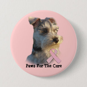 Zwergschnauzer-Brustkrebs-Knopf Button