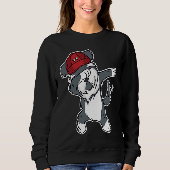 Zwergschnauzer Dabbing Sweatshirt (Vorderseite)