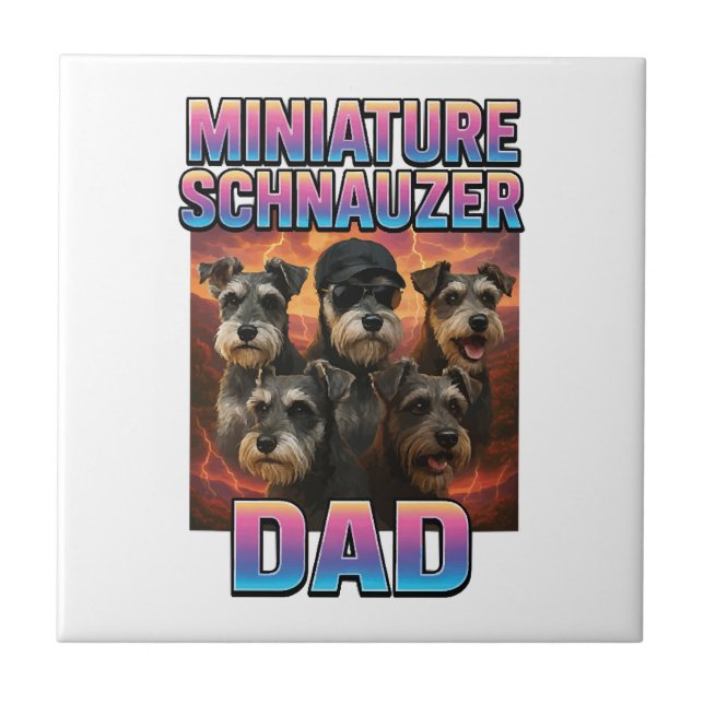 Zwergschnauzer Fliese (Vorderseite)