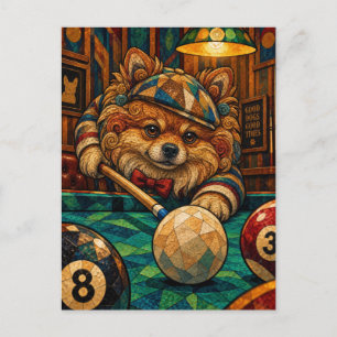 Zwergschnauzer, geometrisches Mosaik Postkarte