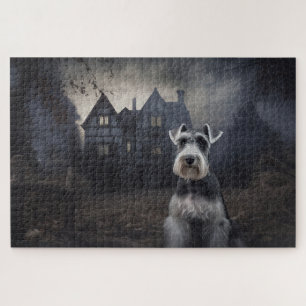 Zwergschnauzer Halloween Gruselig
