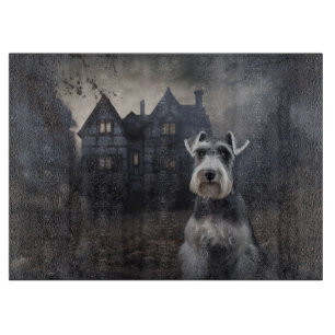 Zwergschnauzer Halloween Gruselig Schneidebrett