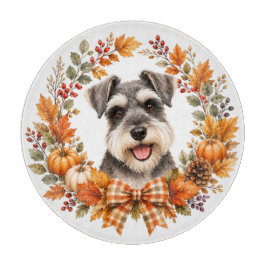 Zwergschnauzer Herbst Schneidebrett