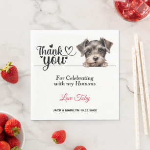 Zwergschnauzer Hochzeit Danke schön Serviette