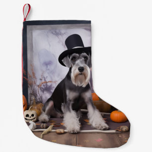 Zwergschnauzer Kürbisse Halloween Gruselig Kleiner Weihnachtsstrumpf