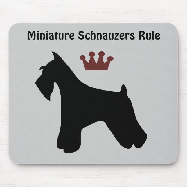 Zwergschnauzer-Regel Mousepad (Vorne)