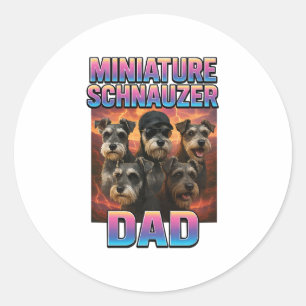 Zwergschnauzer Runder Aufkleber