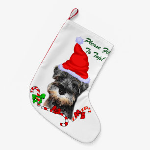 Zwergschnauzer-Weihnachten fröhlich Kleiner Weihnachtsstrumpf