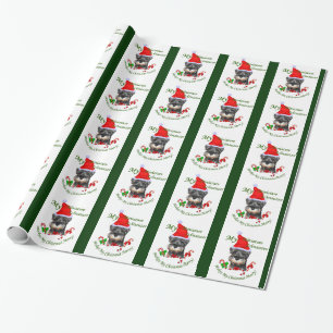 Zwergschnauzer Weihnachten Geschenkpapier