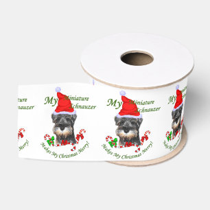 Zwergschnauzer-Weihnachten Ripsband