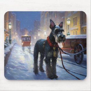 Zwergschnauzer Weihnachtsfestliche Jahreszeit Mousepad