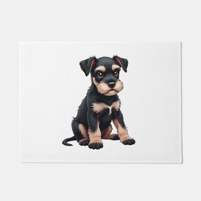 Zwergschnauzer-Welpe (3) Fußmatte (Vorderseite)