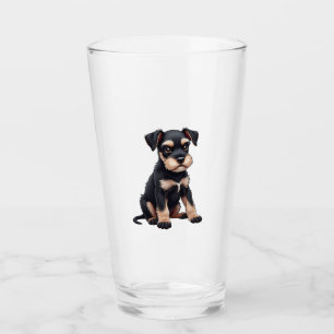 Zwergschnauzer-Welpe (3) Glas
