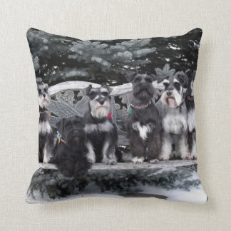 Zwergschnauzer-Wurfs-Kissen Kissen