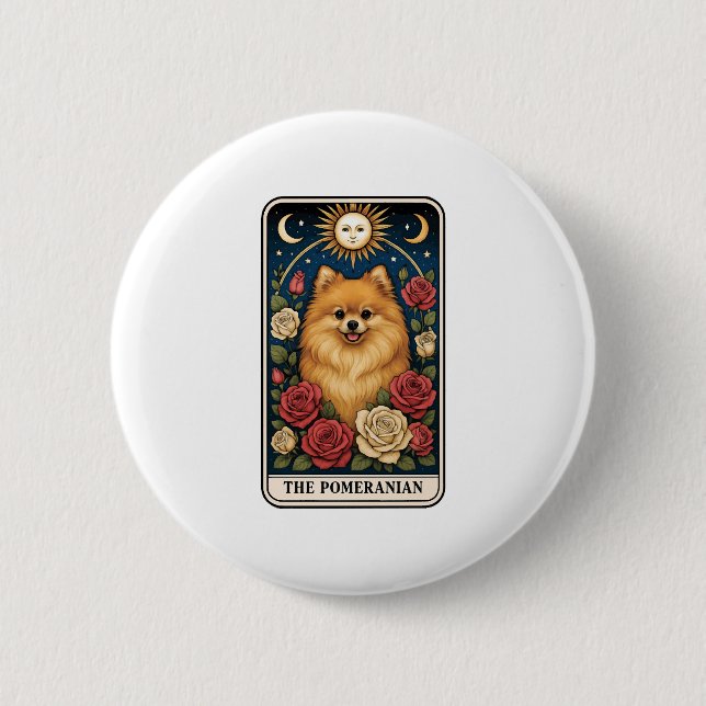 Zwergspitz Button (Vorderseite)