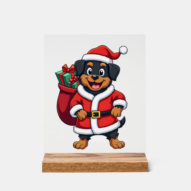 Zwergspitz-Geschenk Überraschung Acrylschild (Vorderseite)