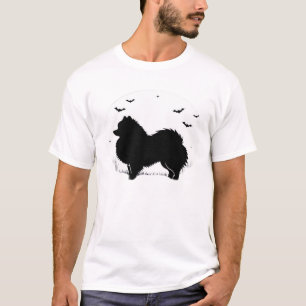 Zwergspitz ? Halloween-Mond Silhouette Klassiker T-Shirt
