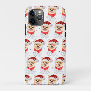 Zwergspitz-Hunderasse Weihnachtssterne Case-Mate iPhone Hülle