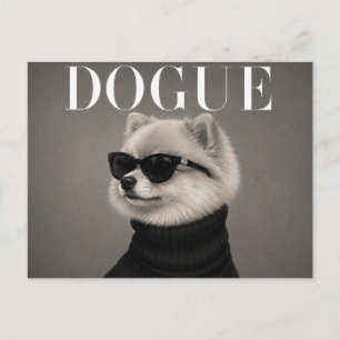Zwergspitz Luxus Haute Couture Postkarte