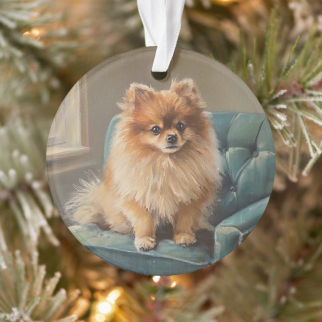 Zwergspitz Ornament (Baum)