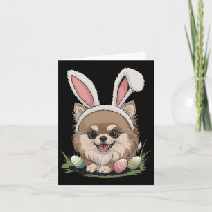 Zwergspitz Osterhase Karte