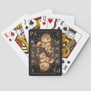 Zwergspitz, Sternen-Tarot-Kunst Spielkarten