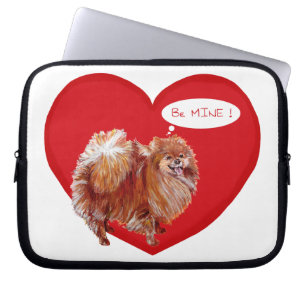 Zwergspitz Valentinstag Laptopschutzhülle