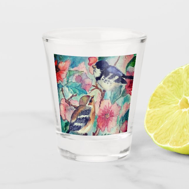 Zwergvögel aus Glas - Malerei (Vorderseite)