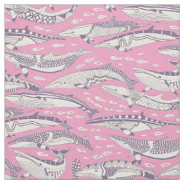 Zwergwale violett Pastell Magenta Stoff