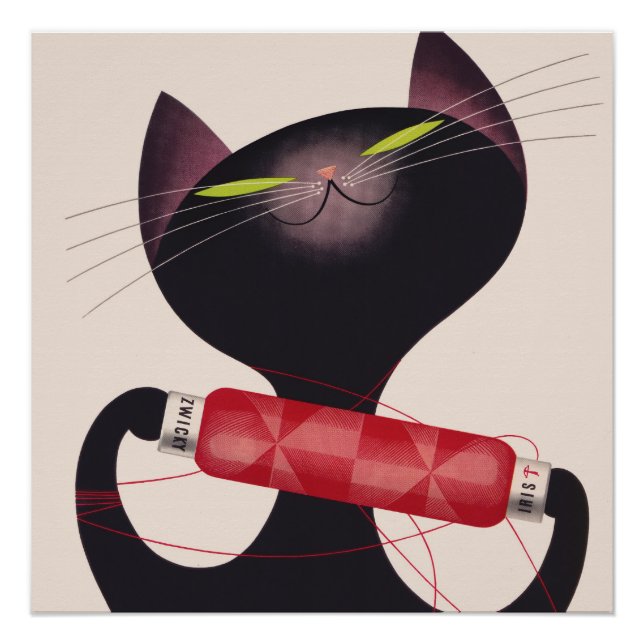 Zwicky Cat Poster von Donald Brun (Vorderseite)