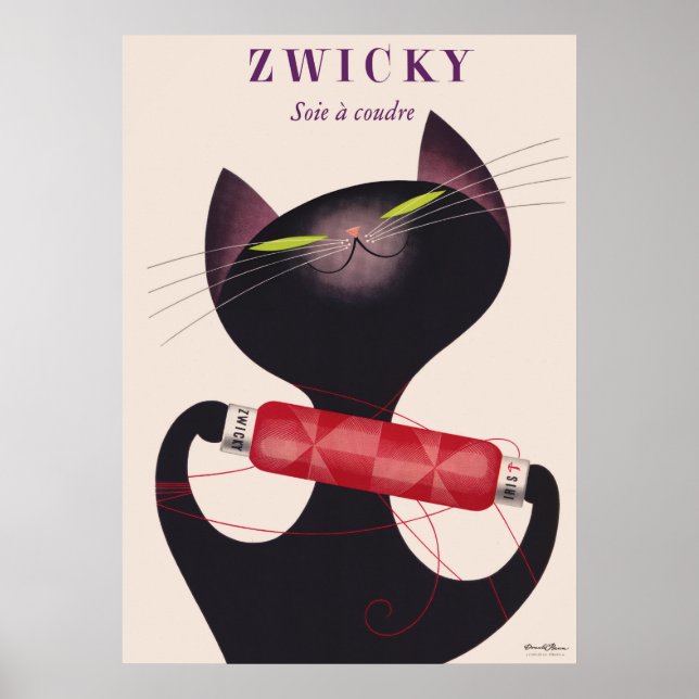 Zwicky Cat Poster von Donald Brun (Vorne)