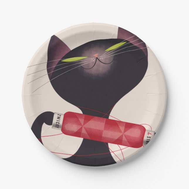Zwicky Cat Poster von Donald Brun Pappteller (Vorderseite)