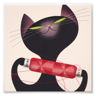 Zwicky-Katze-Plakat von Donald Brun Fotodruck