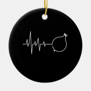 Zwiebel-Herzschlag Keramik Ornament