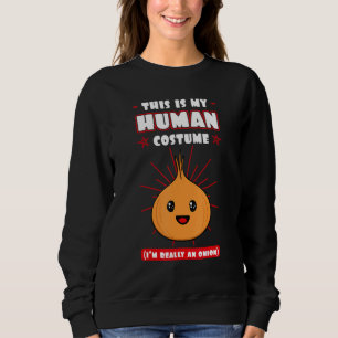Zwiebel-Mensch-Kostüm Knolle Schalotte Vegetarisch Sweatshirt