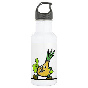 Zwiebel mit Daumen hoch Trinkflasche