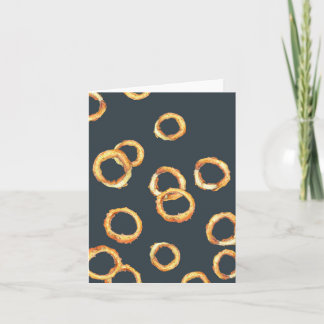 Zwiebel Ringe Grußkarte Karte