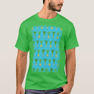 Zwiebel und Lauchmuster T-Shirt