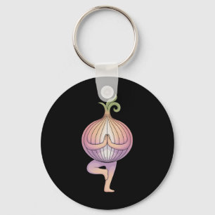 Zwiebel Yoga Schlüsselanhänger