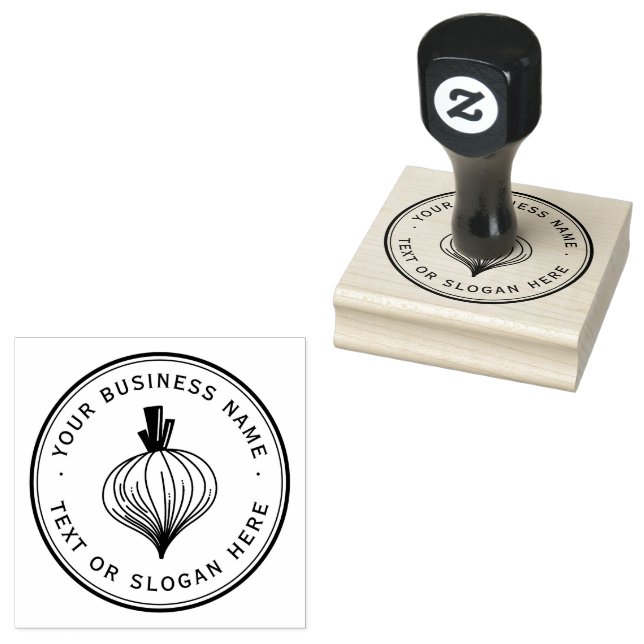 Zwiebelfirmenlogo Groß Gummistempel (Stempel)