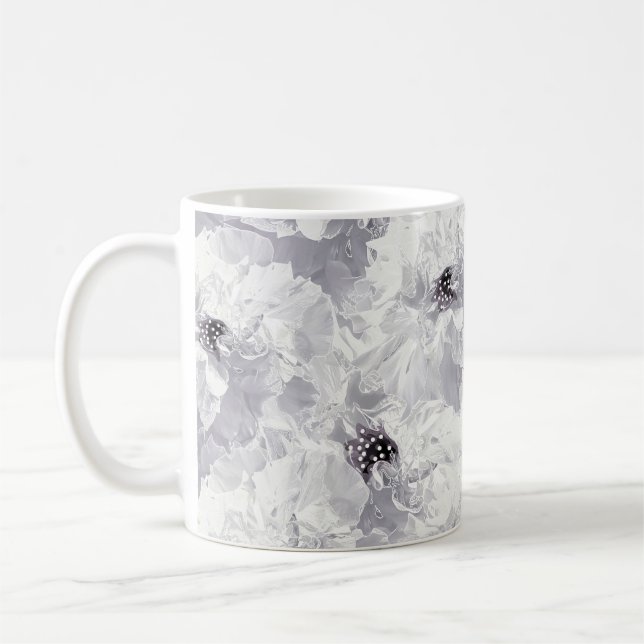 Zwiebeln, grau-weiß, blumengeschmückte, weiße Blum Kaffeetasse (Links)