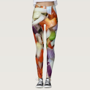 Zwiebeln und Bell-Paprikaschoten Leggings