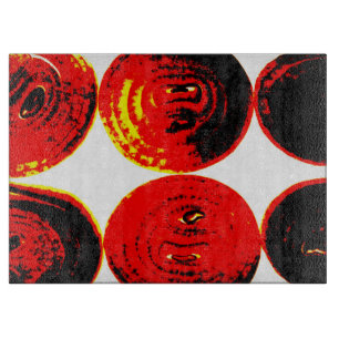 Zwiebelscheiben Schneidebrett