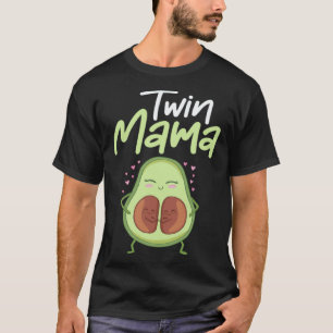 Zwilling Mama Avocado Mutter Vegetarisch Vegan Mut T-Shirt